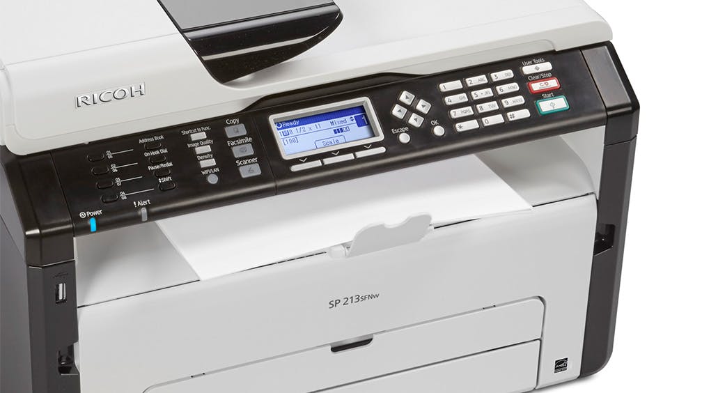 SP 213SNw Black and White Laser Multifunction Printer