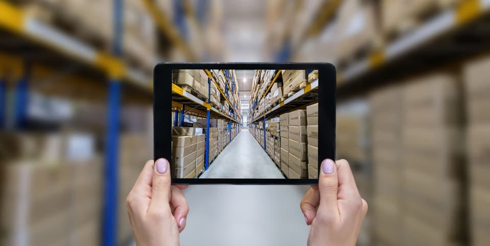 Warehouse through tablet view