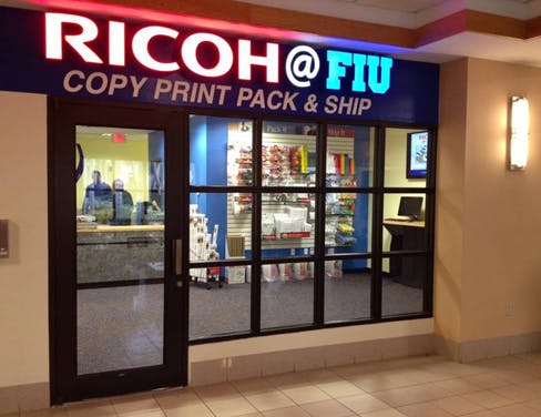 Ricoh mail and printing store at Florida International University