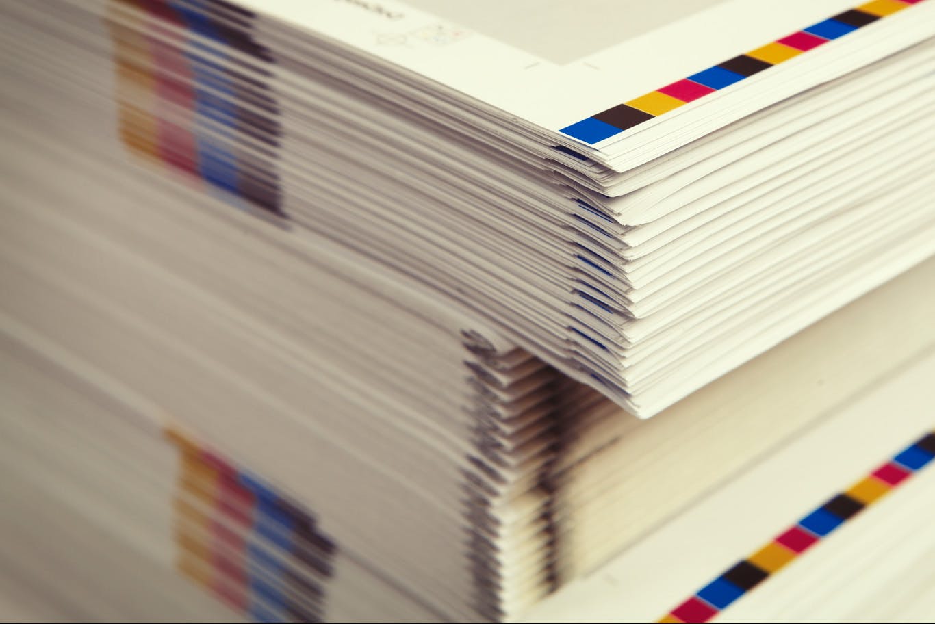 Printed documents with color marks
