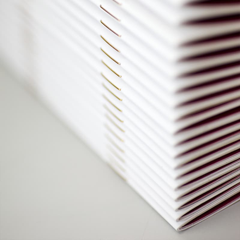 saddle stitch booklets close up