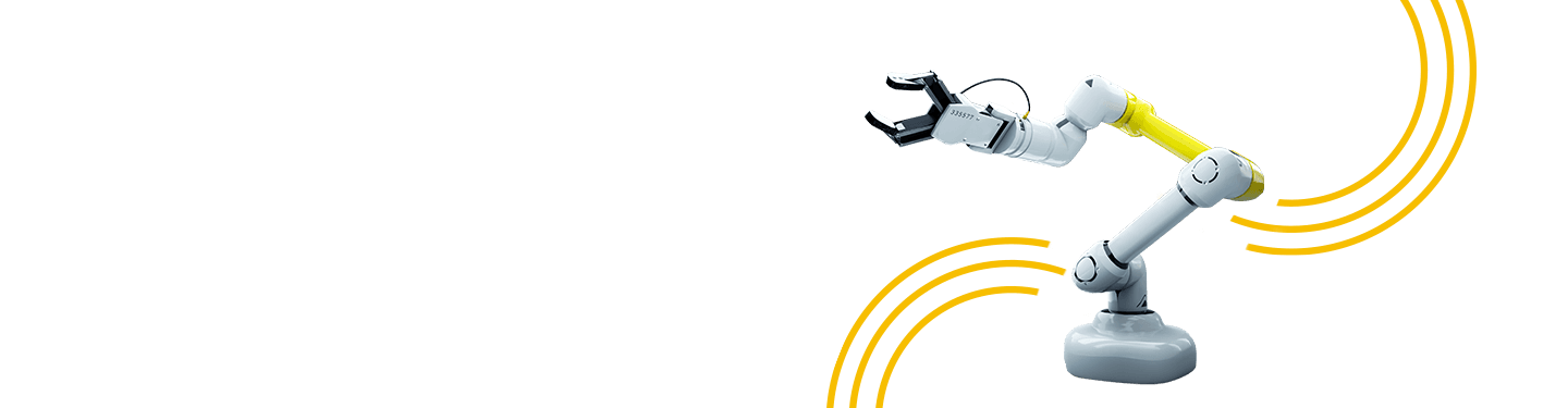 A robotic arm extending from a base, reaching out in a neutral setting, symbolizing automation and robotic technology for meeting service demand.