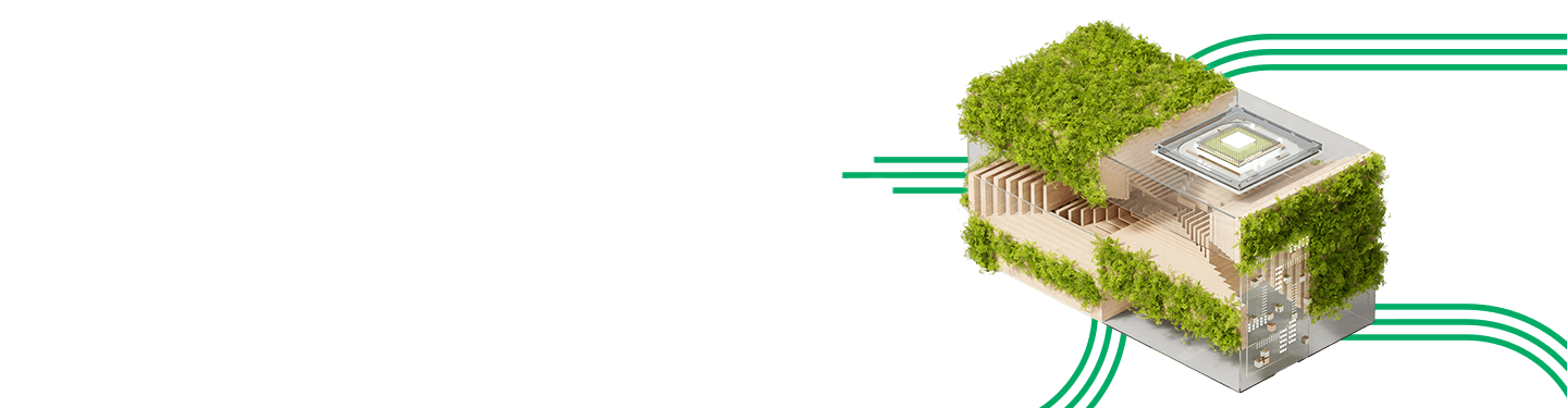Image of a remanufactured workplace structure symbolizing remanufactured devices in meeting corporate ESG goals.