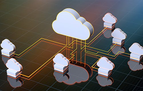 Abstract cloud computing technology concept about cloud backup strategies