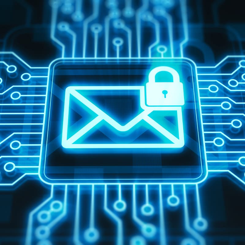 Concept of a vector image with secur mail