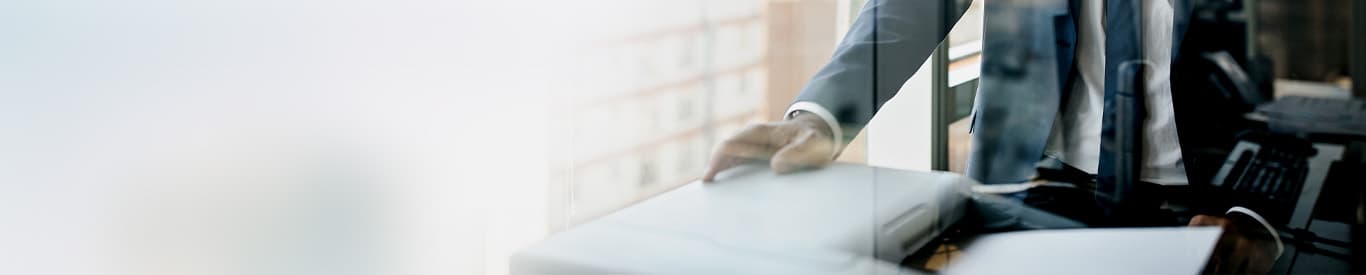 Businessman using a cloud-based fax workflow