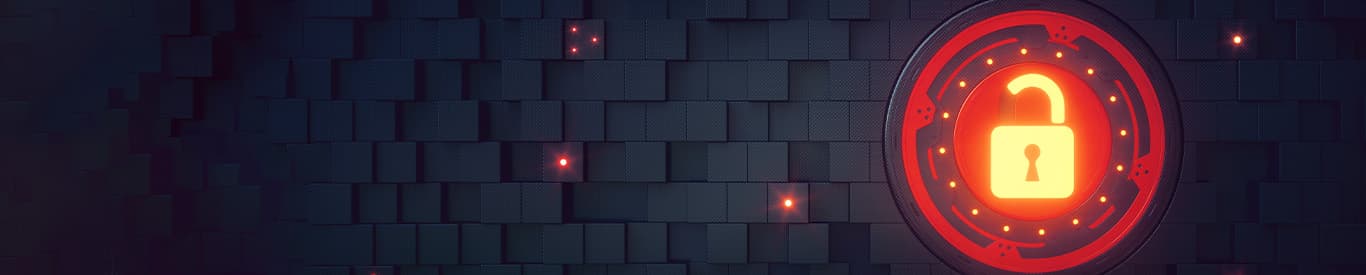 digital representation of an open red lock