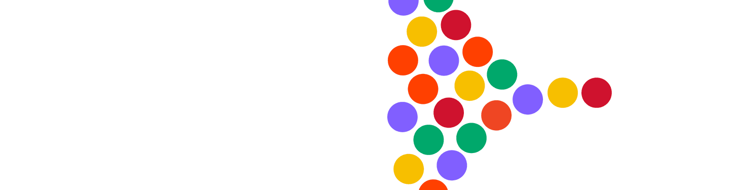 Multi-colored small circles demonstrating the ROI of integrated print manufacturing