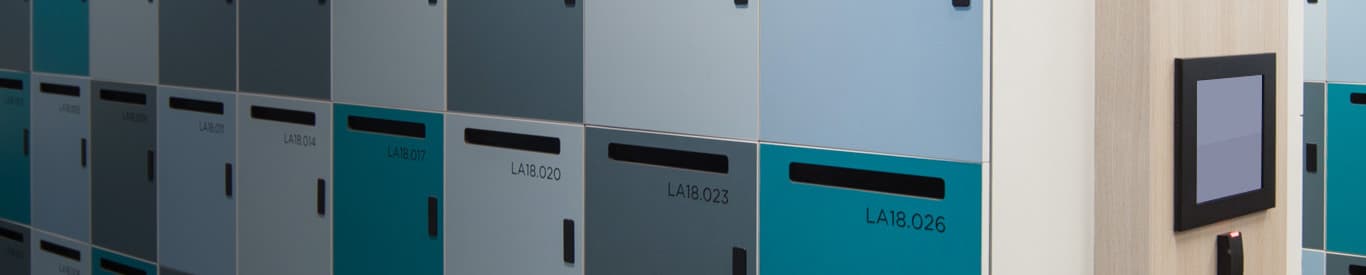 intelligent lockers close up view