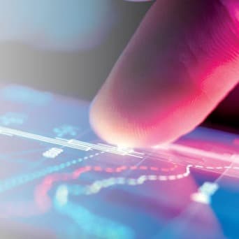 Finger using a mobile device