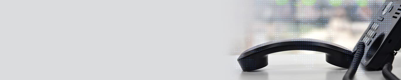 Telephone in conference room being used with Voice Over Internet Protocol