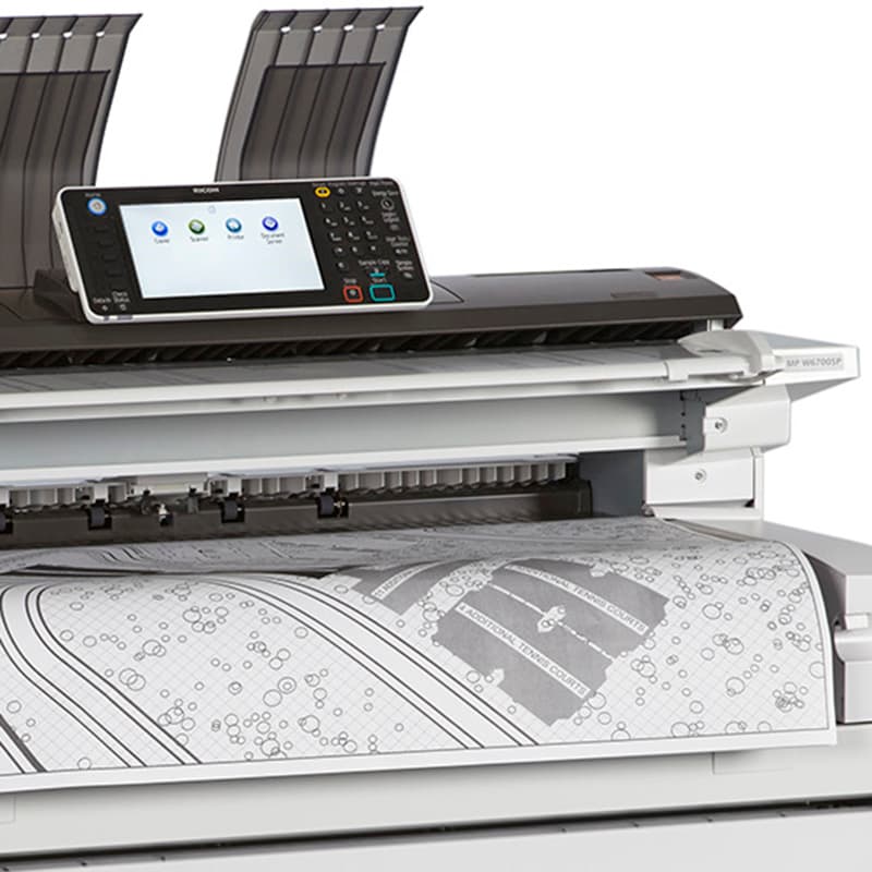 Closeup of print in tray