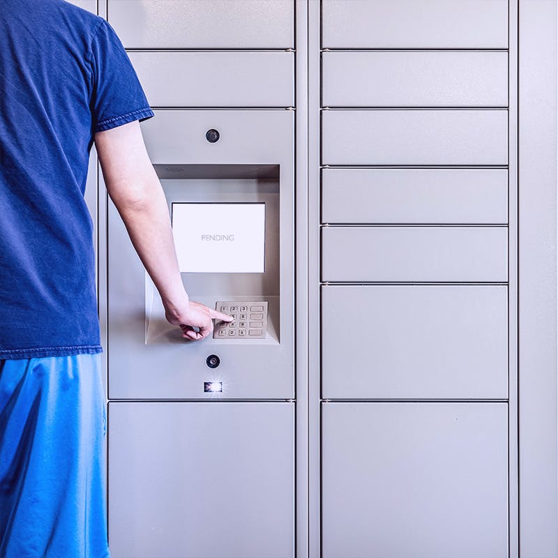 Add secured, smart locker storage for employees