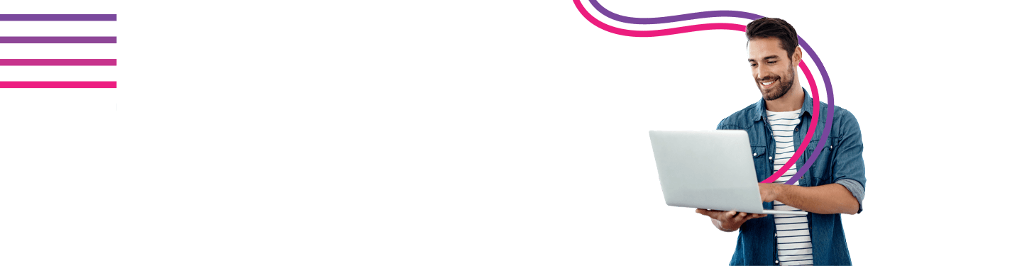 Man working on laptop