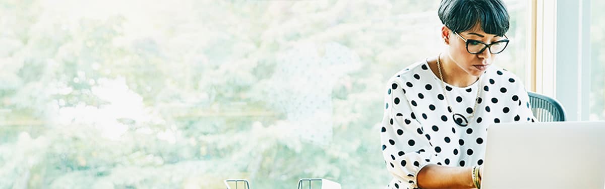 woman working on laptop